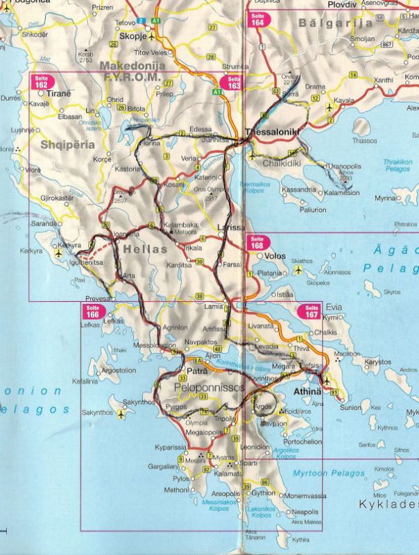 Route Griechenland